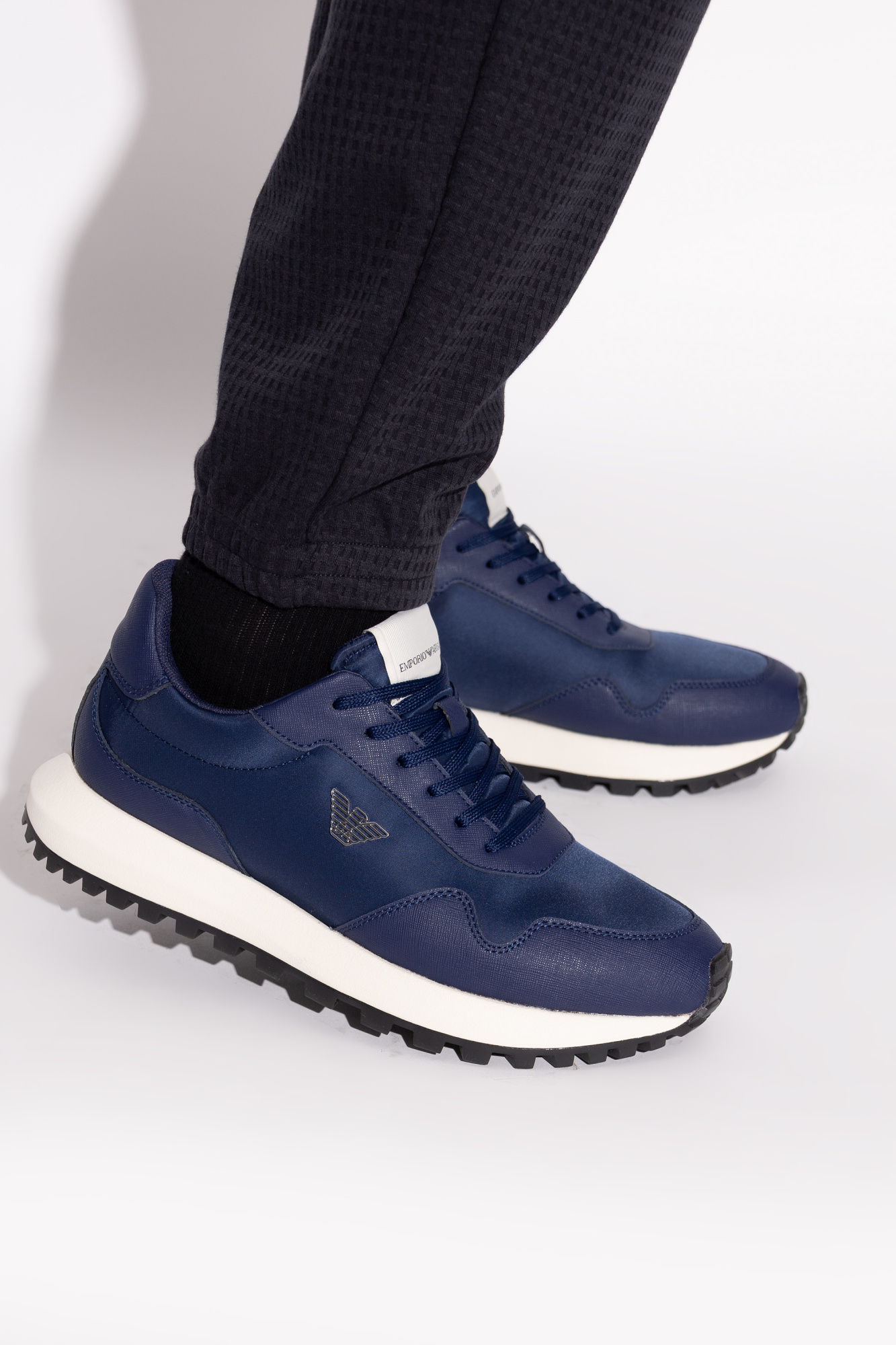 Navy blue Sports shoes with logo Emporio Armani - Vitkac AS
